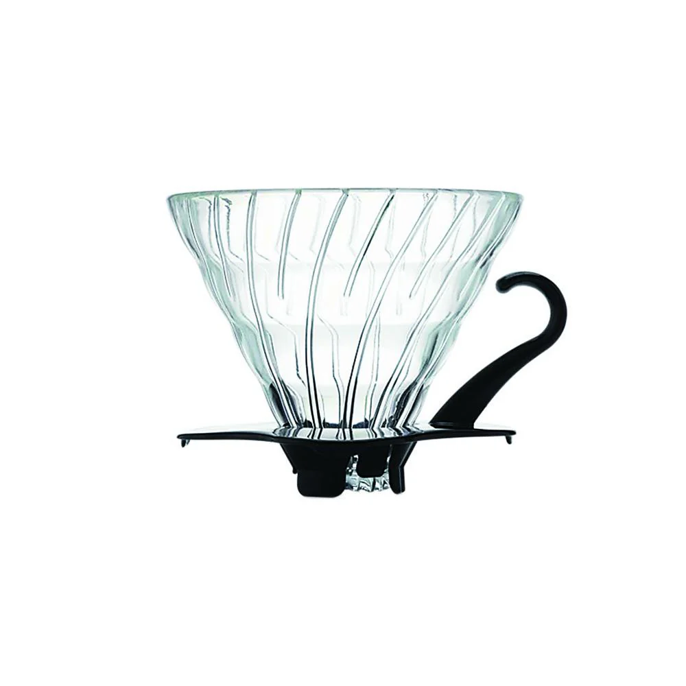 Hario V60 Glass Coffee Dripper Black - Size 02